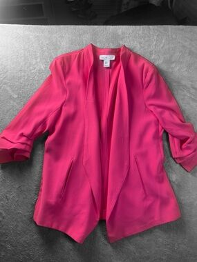 Rachel Zoe Hot Pink Open-Front Blazer